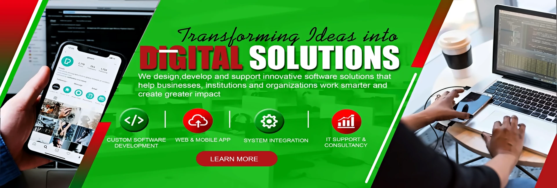 Transforming ideas into digital solutions: custom software, web and mobile apps, system integration and IT consultancy by Greenlix Technologies